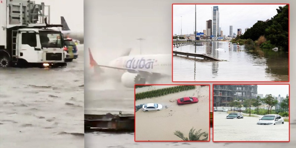 Kataklizma u Dubaiju, šok scena na aerodromu! Grad pod vodom, nadrealne scene u pustinji! (VIDEO)